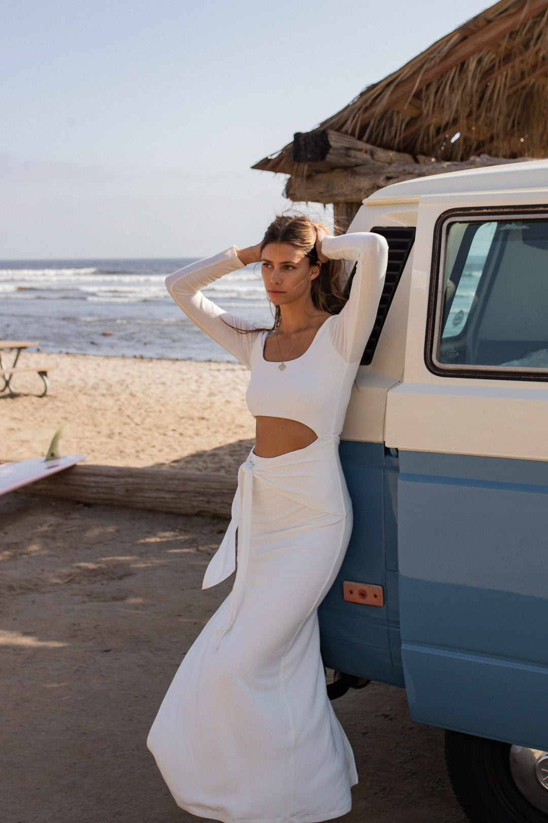 WIDE RIB VENTANAS CUT OUT DRESS