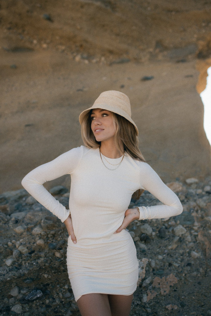 WIDE RIB LONG SLEEVE MINI