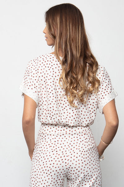 THE PACIFIC CROP & BOX TIE PANT SET