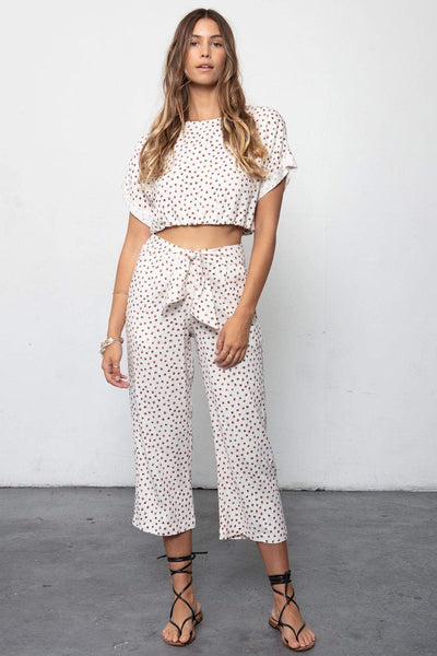 THE PACIFIC CROP & BOX TIE PANT SET