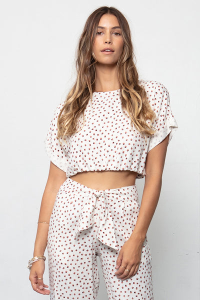 THE PACIFIC CROP & BOX TIE PANT SET