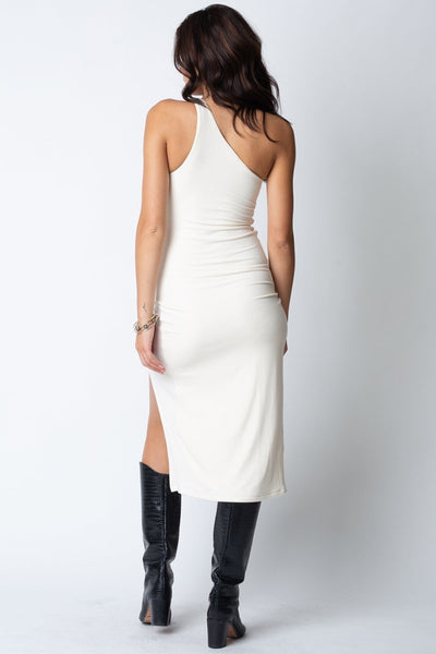 THE ONE SHOULDER CROSSFIRE DRESS