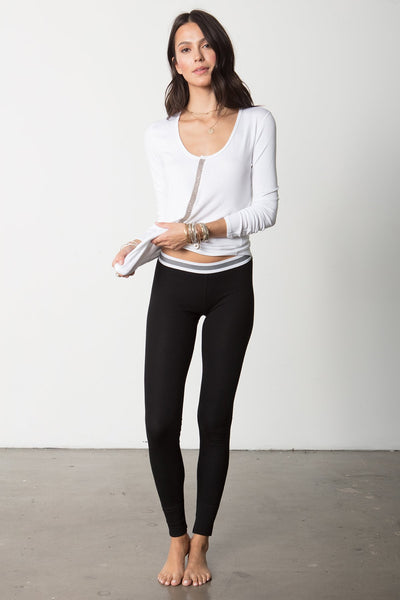 EASY FIT SNAP LONG SLEEVE HENLEY