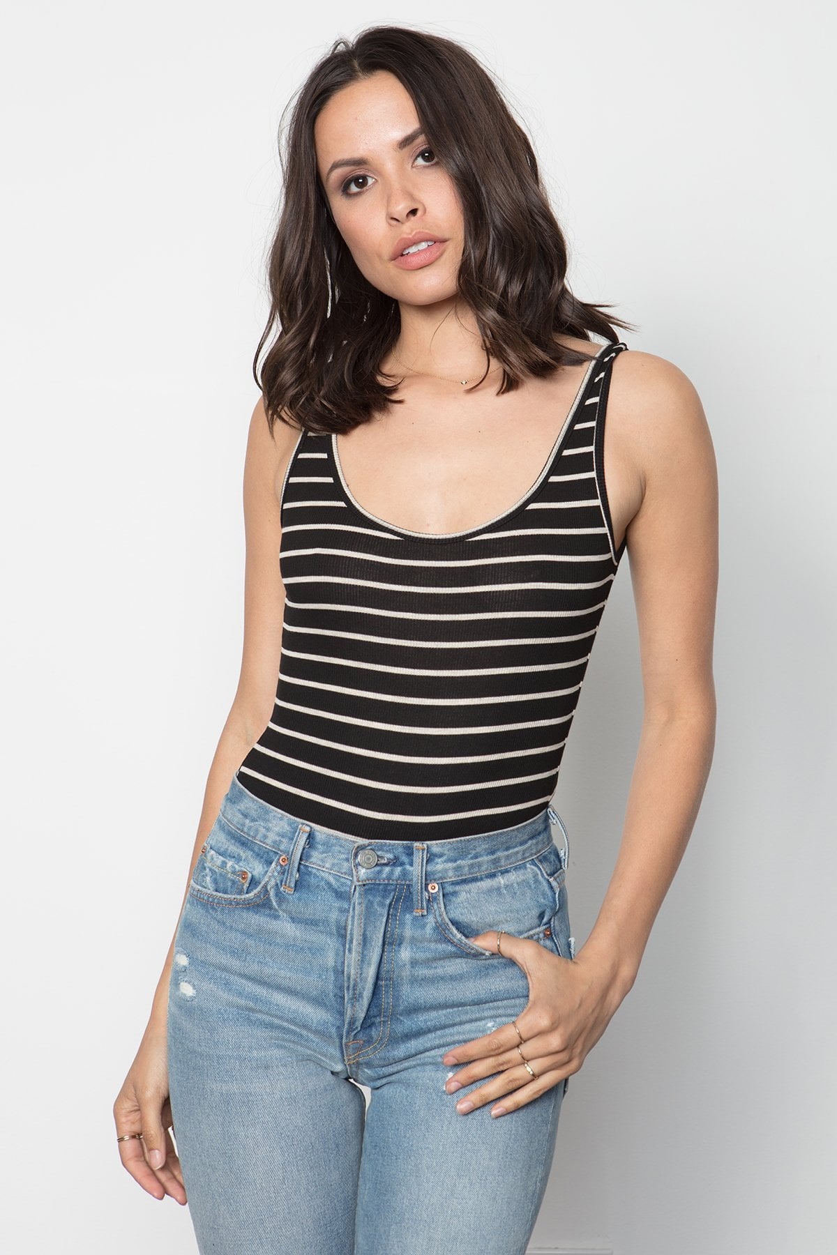 THE PERFECT STRIPE BODYSUIT