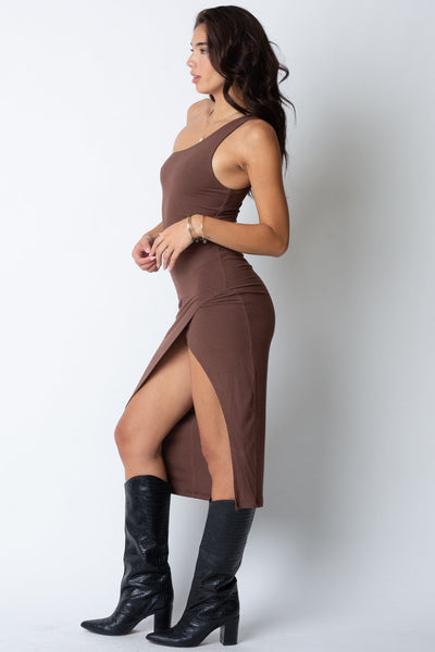 THE ONE SHOULDER CROSSFIRE DRESS