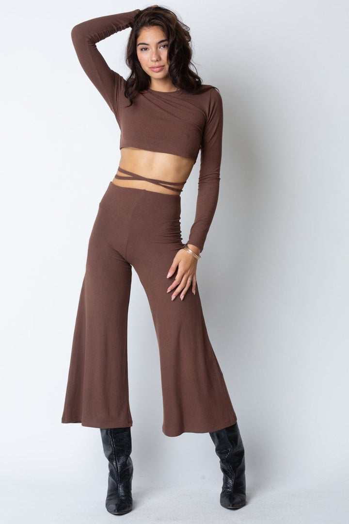 THE RIB WIDE LEG PANT