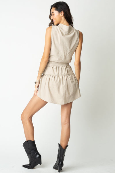 MOVING ON SLEEVELESS MINI DRESS