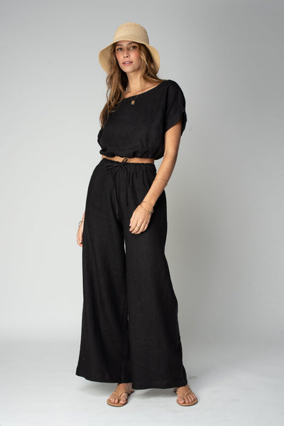 THE LINEN VENICE WIDE LEG PANT