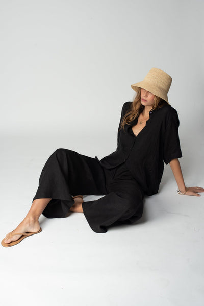 THE LINEN VENICE WIDE LEG PANT