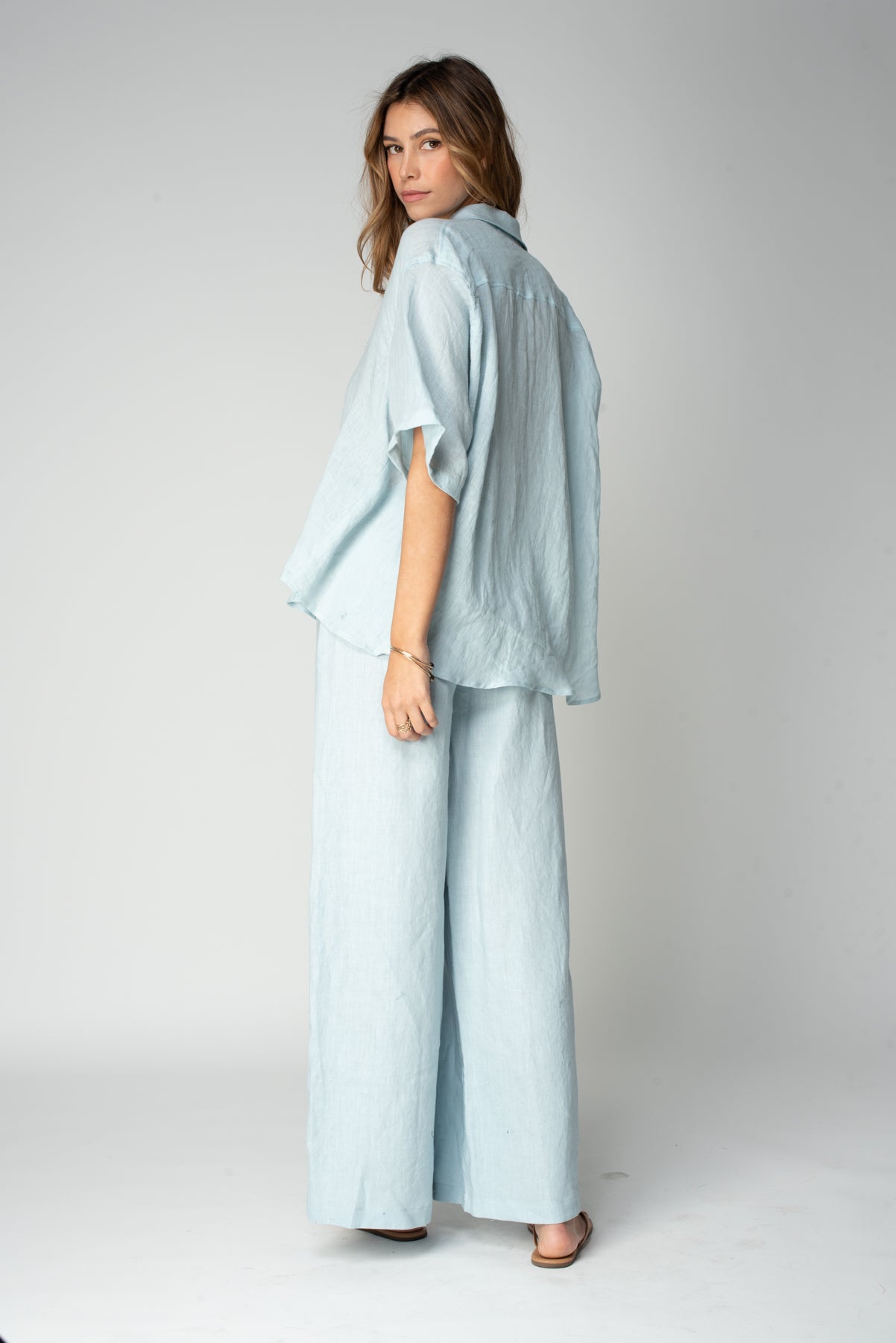 THE LINEN VENICE WIDE LEG PANT