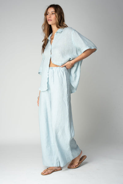 THE LINEN VENICE WIDE LEG PANT