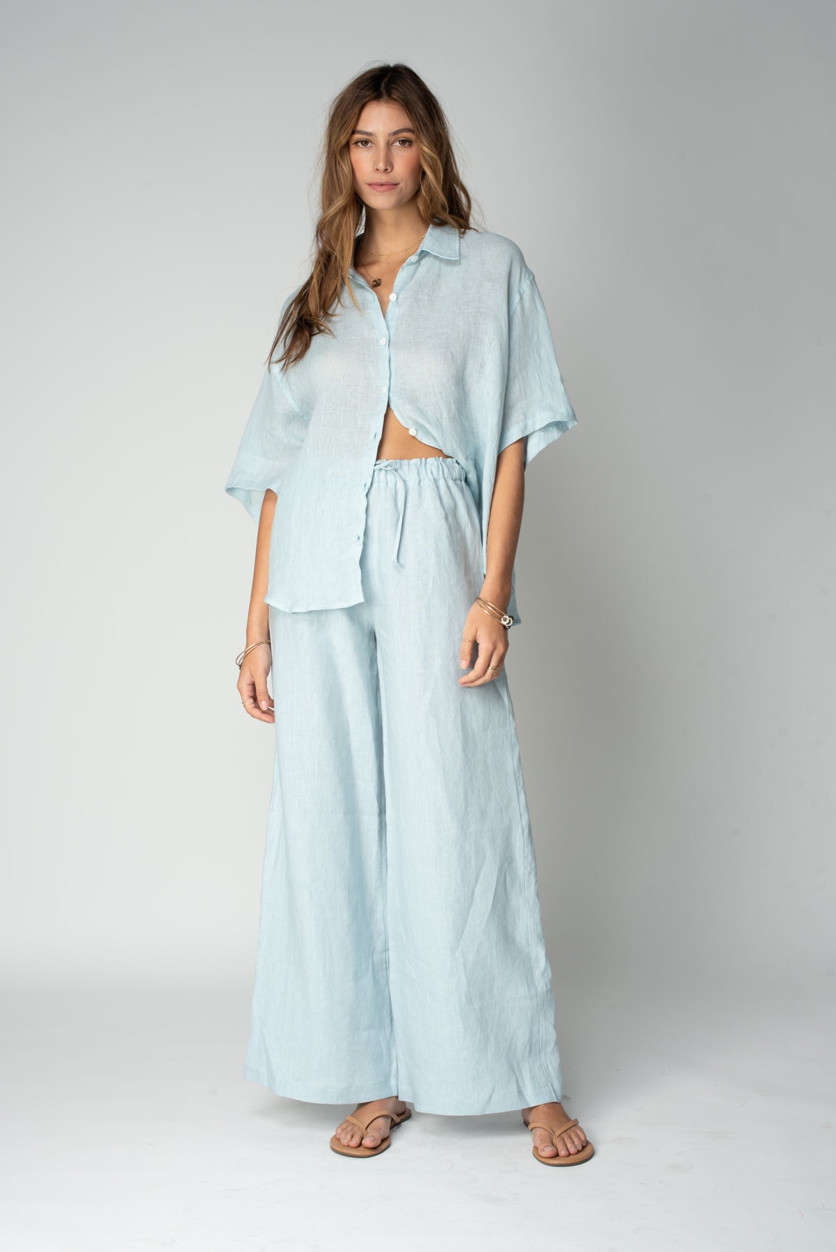 THE LINEN VENICE WIDE LEG PANT