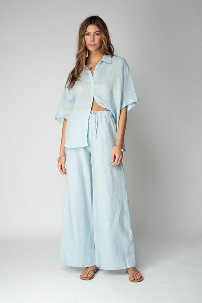 THE LINEN VENICE WIDE LEG PANT