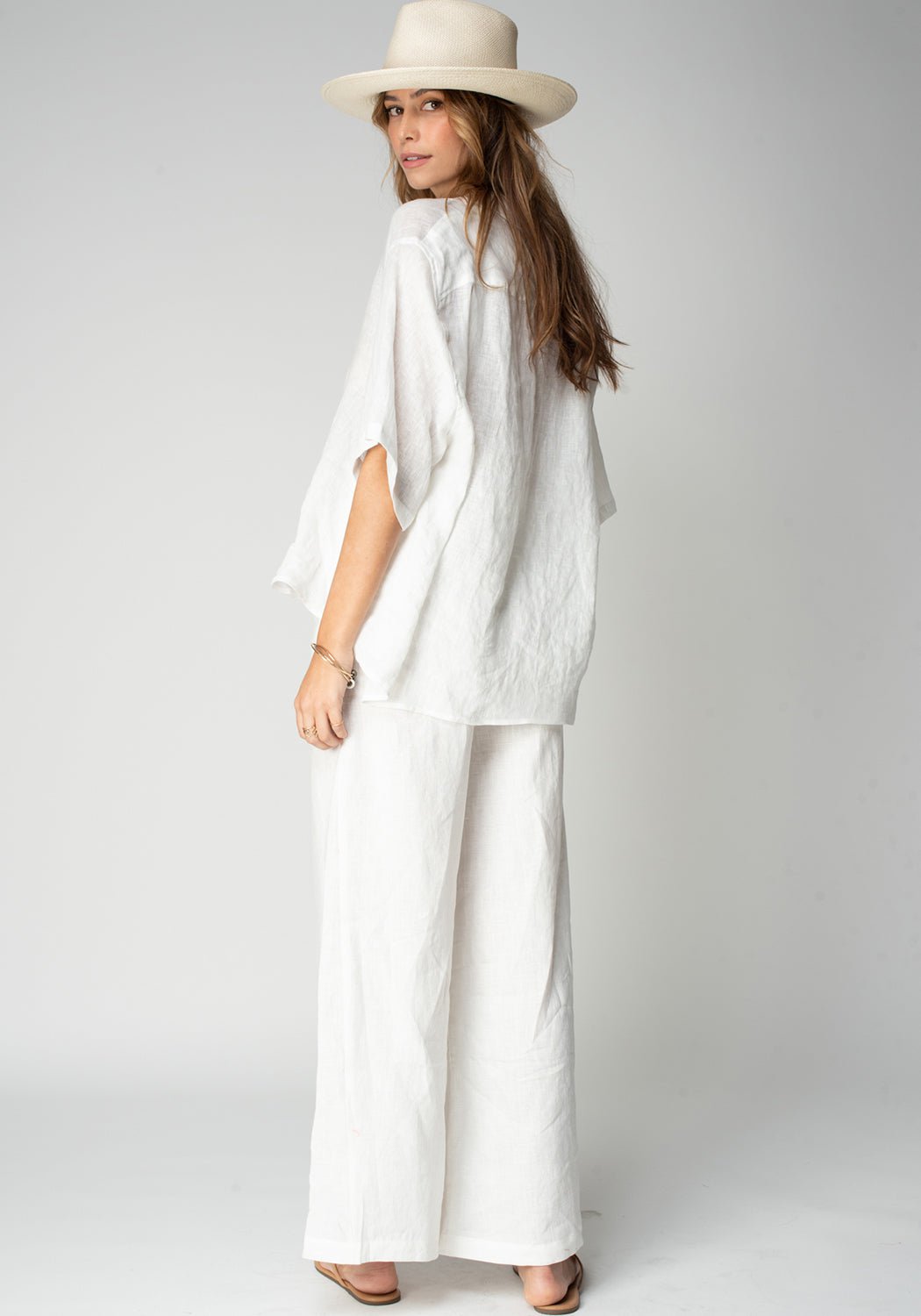 THE LINEN VENICE WIDE LEG PANT