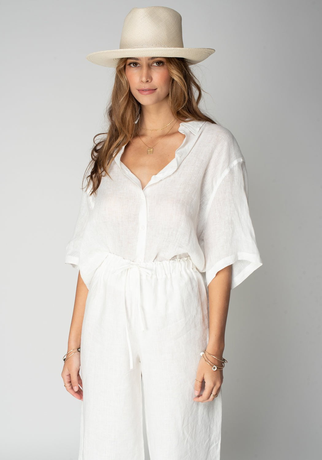THE LINEN VOILE TAYLOR SHIRT