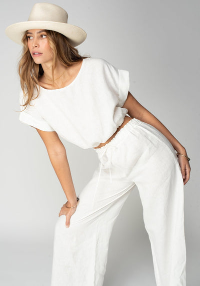 THE LINEN VENICE WIDE LEG PANT