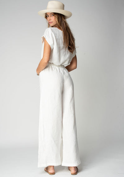 THE LINEN VENICE WIDE LEG PANT