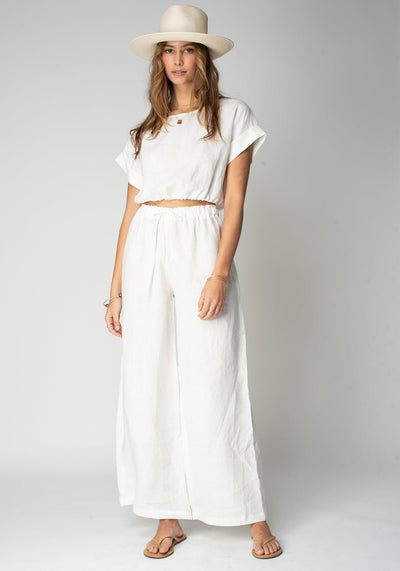 THE LINEN VENICE WIDE LEG PANT