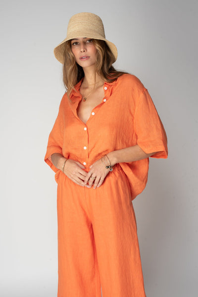 THE LINEN VENICE WIDE LEG PANT
