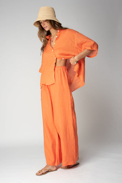 THE LINEN VENICE WIDE LEG PANT