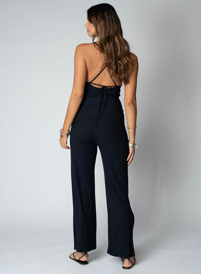 WIDE RIB SPLIT LEG CAT SUIT