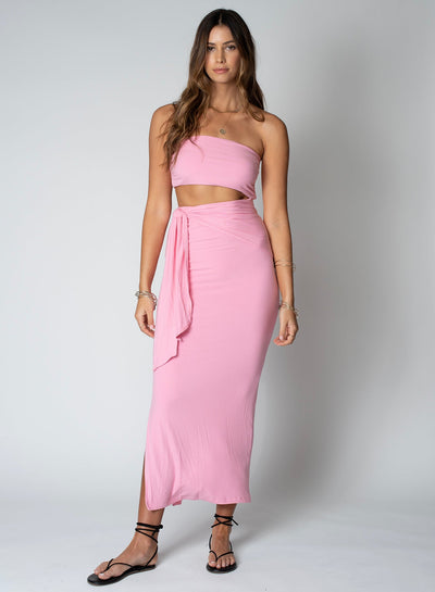 WIDE RIB BAJA NIGHTS CUT OUT DRESS