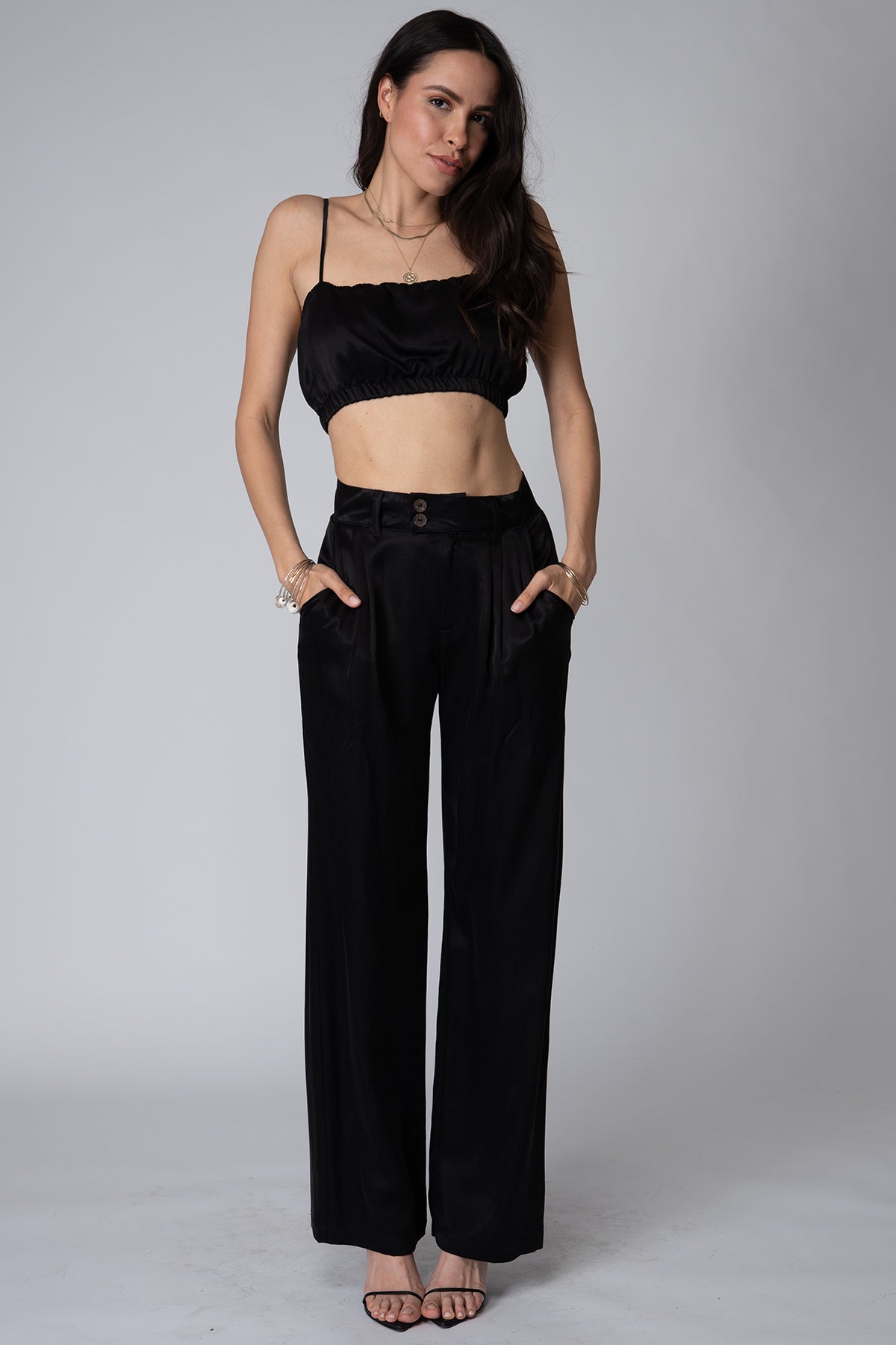 THE CUPRO SILKY PLEATED PANT