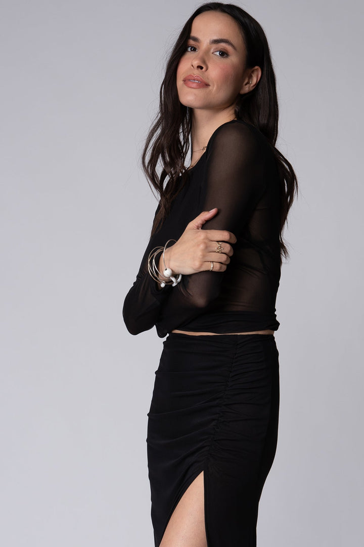 MESH LONG SLEEVE TEE
