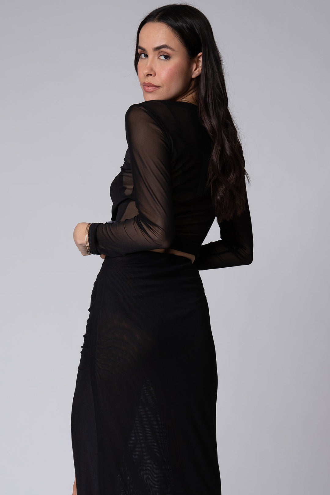 MESH LONG SLEEVE TEE