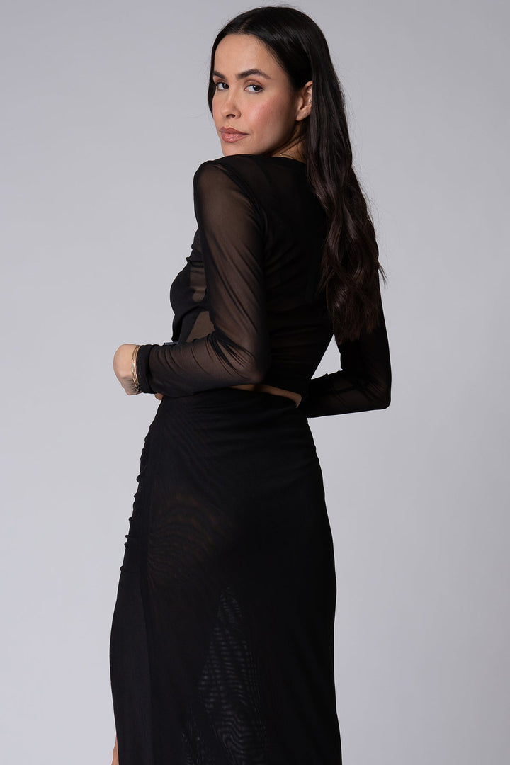 MESH LONG SLEEVE TEE