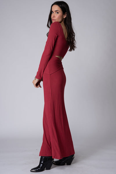 WIDE RIB VENTANAS CUT OUT DRESS
