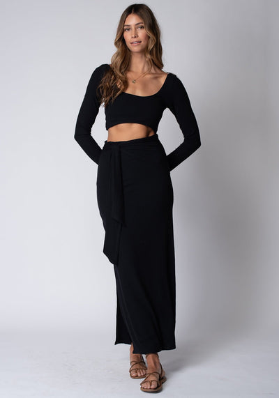 WIDE RIB VENTANAS CUT OUT DRESS