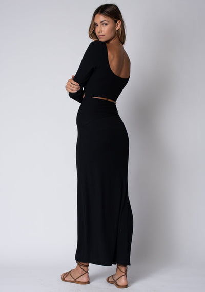 WIDE RIB VENTANAS CUT OUT DRESS