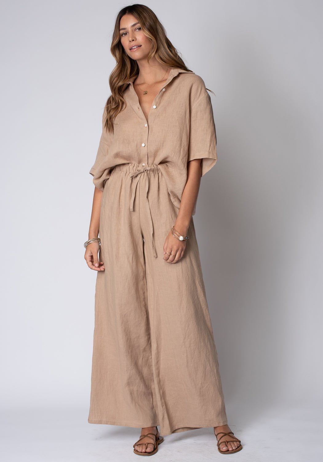 THE LINEN VENICE WIDE LEG PANT