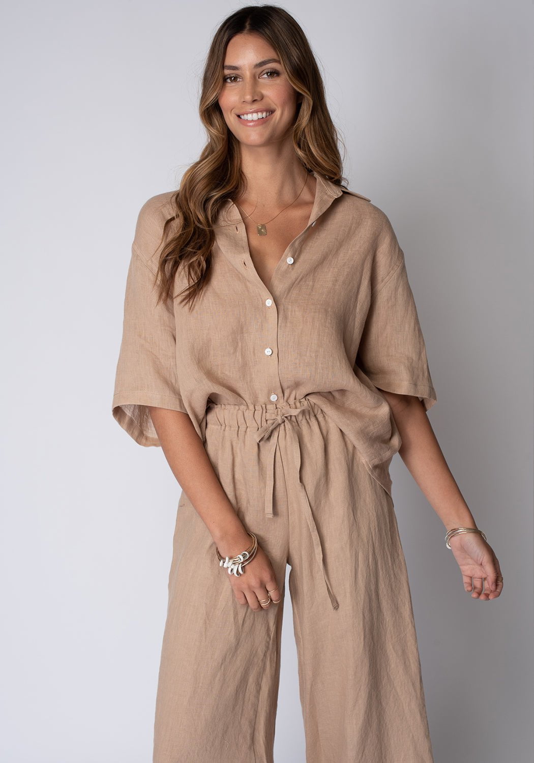 THE LINEN VENICE WIDE LEG PANT
