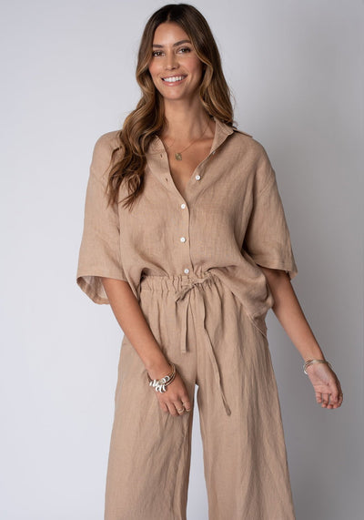 THE LINEN VENICE WIDE LEG PANT