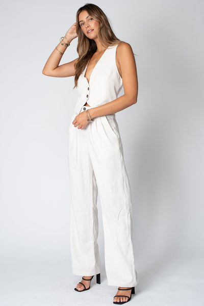 THE TWILL PLEATED PANT