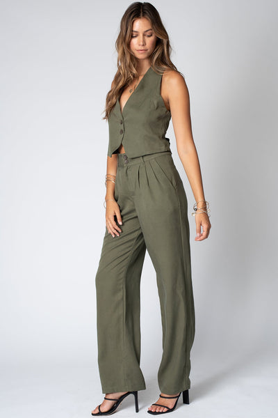 THE TWILL PLEATED PANT