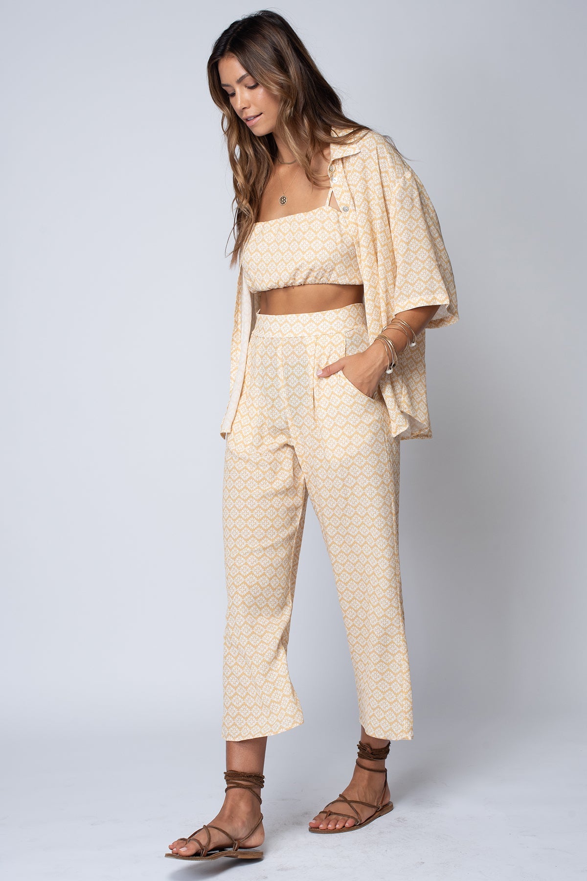 THE SUNSET WIDE LEG CROP PANT