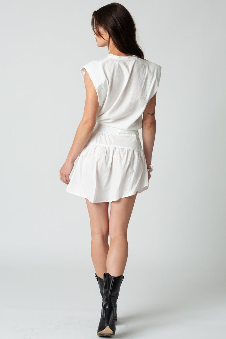 STRONG SHOULDER MINI DRESS