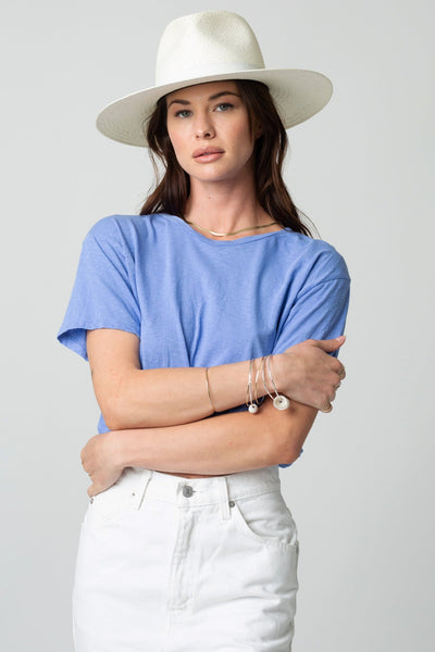 BOYFRIEND CROP TEE - ELASTIC WAIST